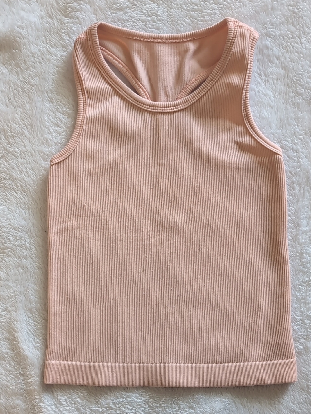Old Navy Racerback Ribbed Athletic Top - Soft Peach Stretchy